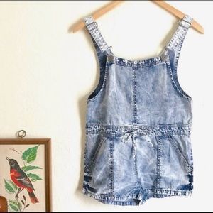 Mudd Lightweight Shortalls Acid Wash XS